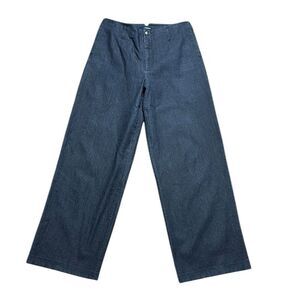 J. Peterman women’s 12 lightweight denim wide leg jeans black chic